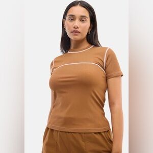 Halfdays Women's Mollie Performance T-Shirt, Nuthatch - S